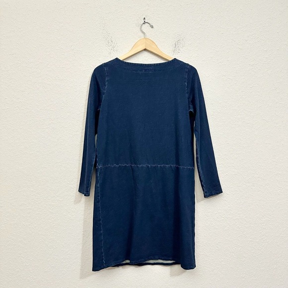PURE J. JILL Indigo Faux Wrap Shift Dress in Denim Blue #079212 - Picture 5 of 10